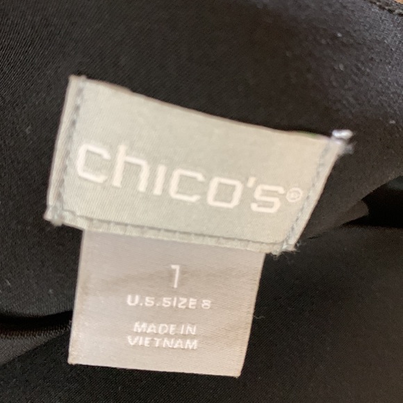 NWT Chico’s Women’s Black Long Sleeve Dress Size 1 Regular Sizing 8 or Medium - Picture 4 of 7